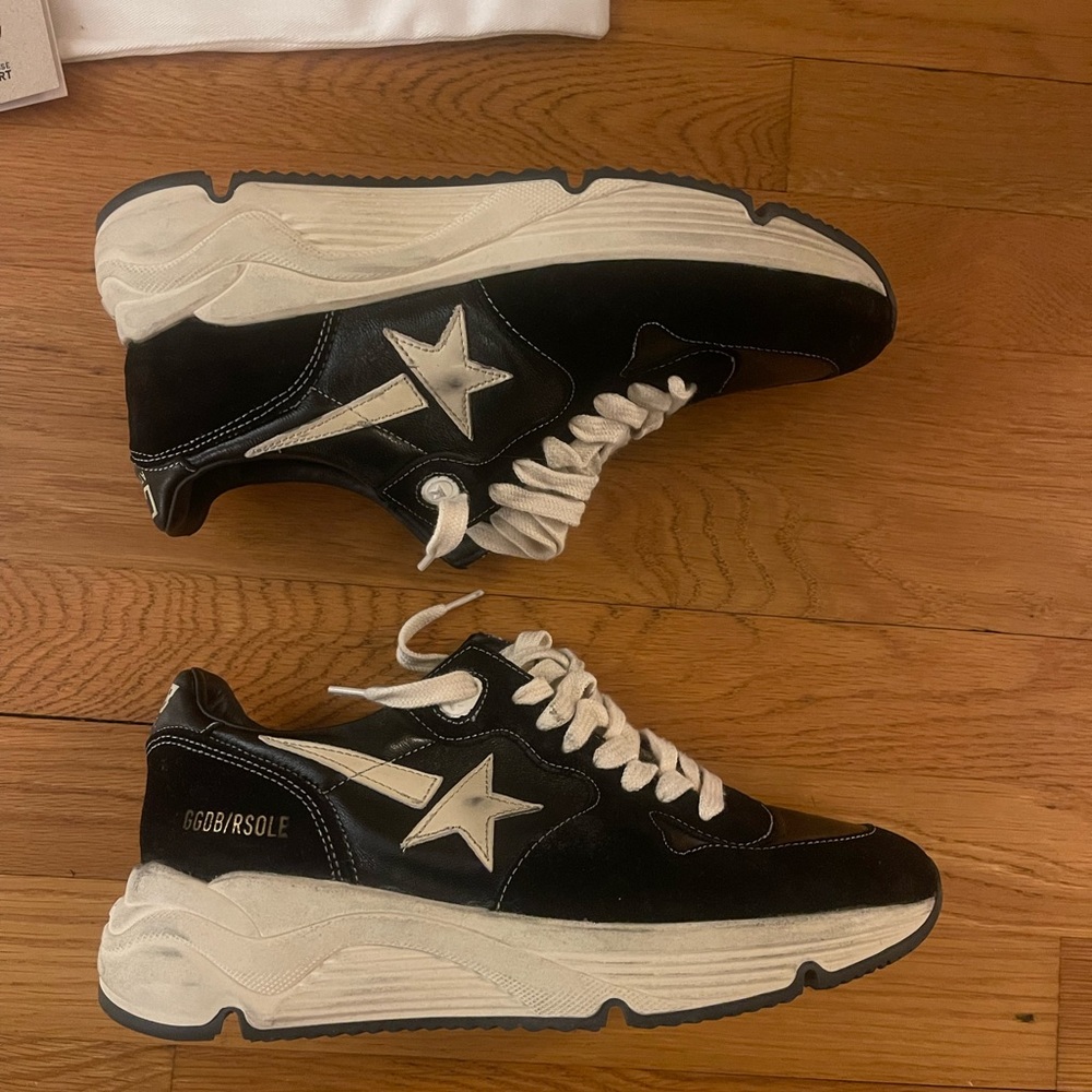 Golden Goose Women's Runnning Sole in black nappa and suede size 38